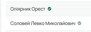 Значки верифікації у списку: верифіковано і змінено після верифікації